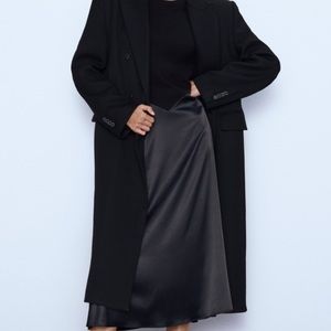 WORN ONCE ZARA BLACK MIDI DRESS